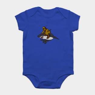 Diver and Shark Baby Bodysuit